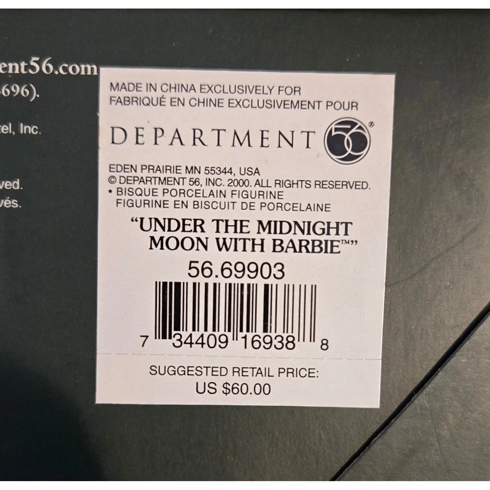 Department 56 Snowbabies The Guest Collection‎ Under the Midnight Moon w/ Barbie